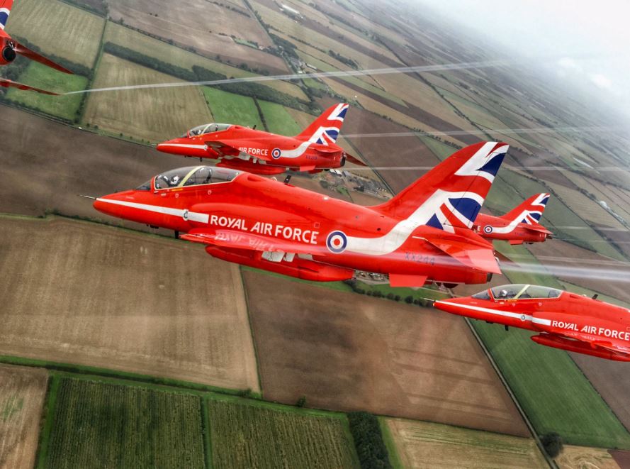 Red Arrows Show Off Manoeuvres Ahead Of Historic Tour